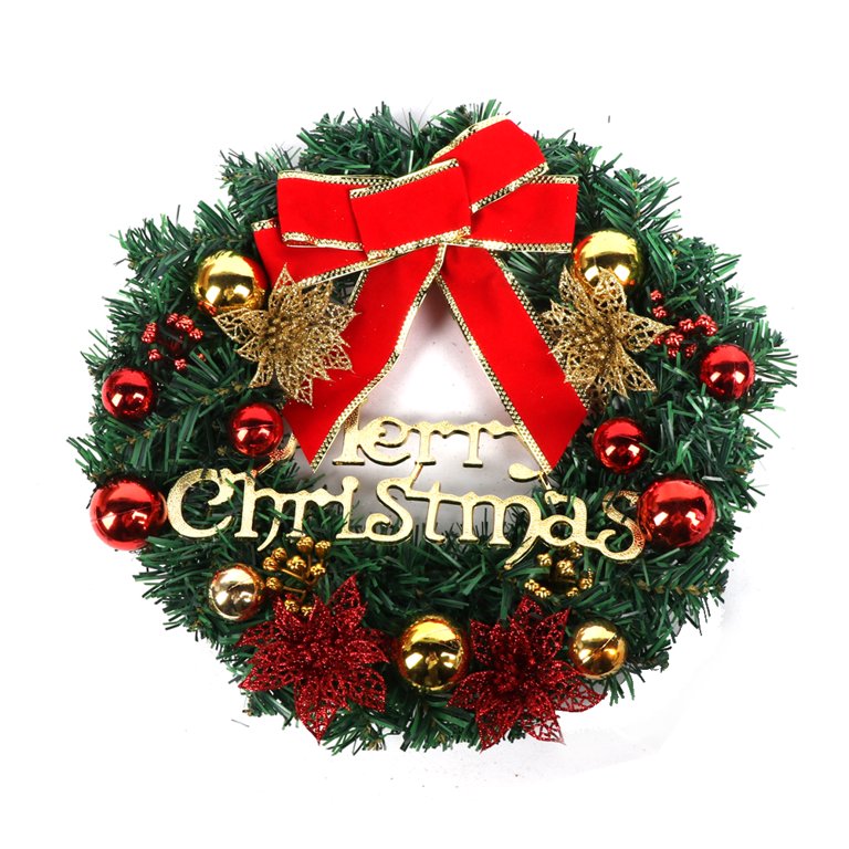 BIGTREE 12.5in Length Artificial Pine Christmas Wreath, Garland