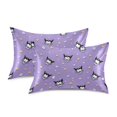 thumbnail image 2 of Haosy Satin Pillowcase for Hair and Skin Standard Cooling Silk Pillow Case with Envelope Closure Adorable Demon with Star 20"x26", 2 of 9