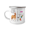 62nd Birthday Unicorn Camper Coffee Mug - Other 62 Year Olds Me Unicorn Coffee Mug -12 Oz Stainless Steel Enamel Finish White Camper Coffee Mug
