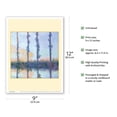 thumbnail image 2 of The Four Trees - Epte River near Giverny France - From an Original Color Painting by Claude Monet c.1891 - Master Art Print (Unframed) 9in x 12in, 2 of 4