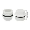 thumbnail image 2 of Tapones de extremo de ajuste de tubo PPR de rosca hexagonal exterior Uxcell, tapones para evitar fugas, blancos, 3/4 pulgadas, 20 piezas, 2 of 4