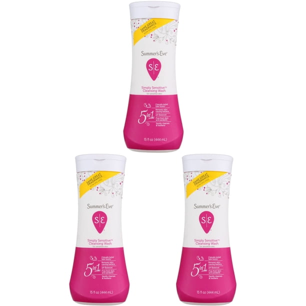 Summer's Eve Feminine Wash Sensitive Skin 15 oz (Pack of 3)