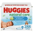 thumbnail image 3 of Huggies Natural Care Cucumber, Aloe and Vitamin E Baby Wipes, Scented, 6 Flip-Top Packs, 288 Total Count (Select for More), 3 of 13
