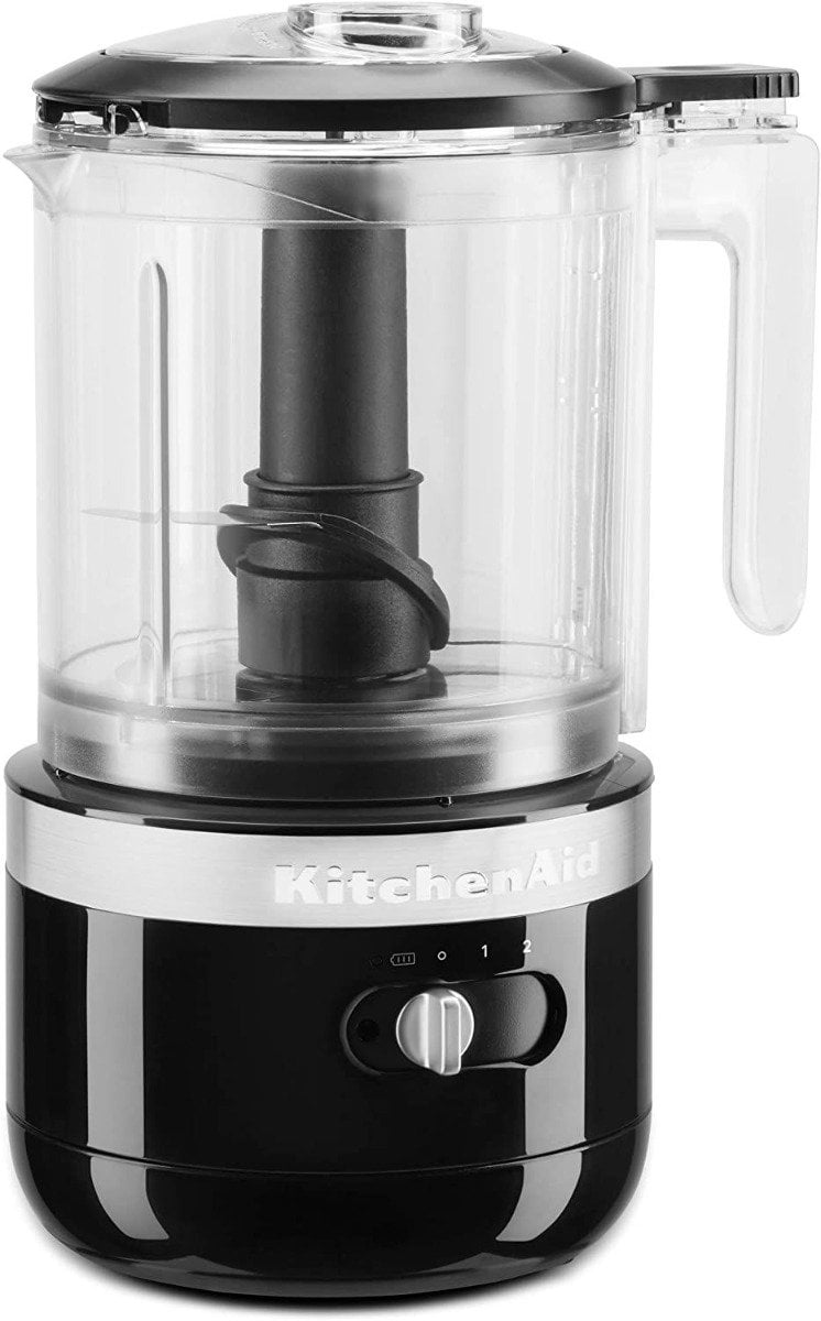KitchenAid Cordless Variable Speed Hand Blender with Chopper and Whisk Attachment Onyx Black
