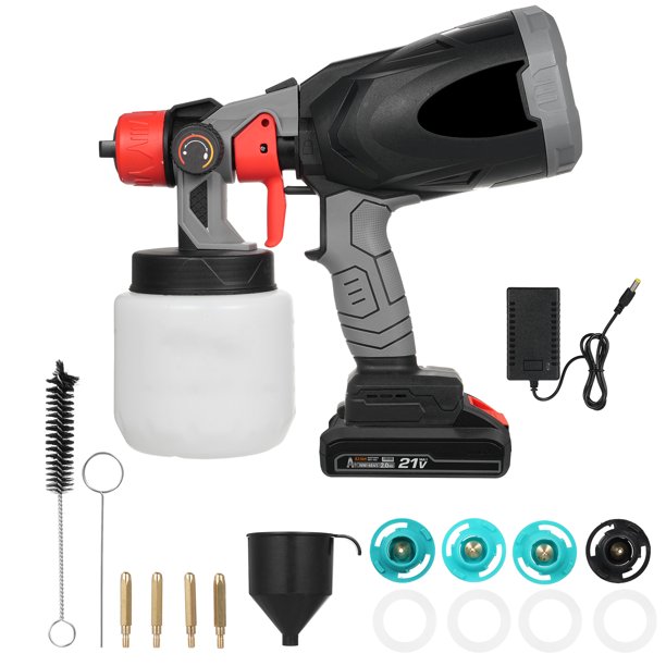 Pulverizador de pintura eléctrico de 800 W, máquina de pulverización de pintura de látex, máquina de pulverización de batería de litio doméstica de 38000 RPM, artefacto de pintura con regadera de 800