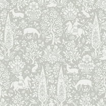 Crown Sherwood Light Grey Woodland Unpasted Paper Wallpaper, 20.5-in by 33-ft, 56.4 sq. ft.