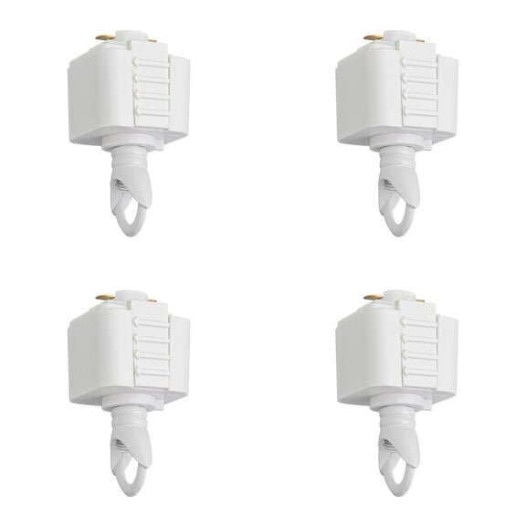 KAYYELAMP Set of Four L-Type Track Adapter with Hook Light Fitting Track Accessories for Stage Lighting DIY Lightolier System Track Rail Components Parts(White)
