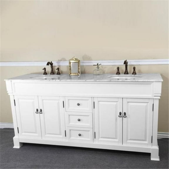 Bellaterra Home 72 in Double sink vanity-wood-espresso