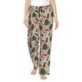 thumbnail image 1 of Balery Tropical Mask Flamingo Pantalones de pijama para mujer, pijamas ultraligeros, pantalones de estar por casa-XX-Large, 1 of 6