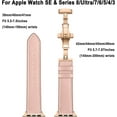 thumbnail image 2 of SOLOLUP Compatible with Leather Apple Watch Band 40mm 41mm 44mm 38mm 45mm 49mm 42mm for Women Men, Genuine Leather Replacement Butterfly Buckle Strap for iWatch Series Ultra 8 7 SE 6 5 4 3 2 1 Nike, 2 of 6