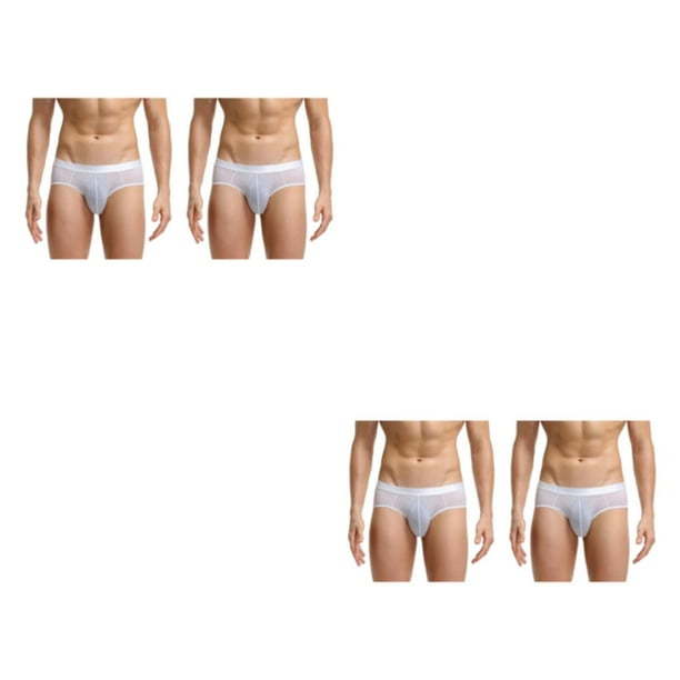 Sonducket 2 piezas Ropa interior comoda Transpirable Cintura baja Ropa interior para hombres Calzoncillos Calzoncillos para hombres Calzoncillos blanco METRO 2Conjunto Bodega Aurrera en linea