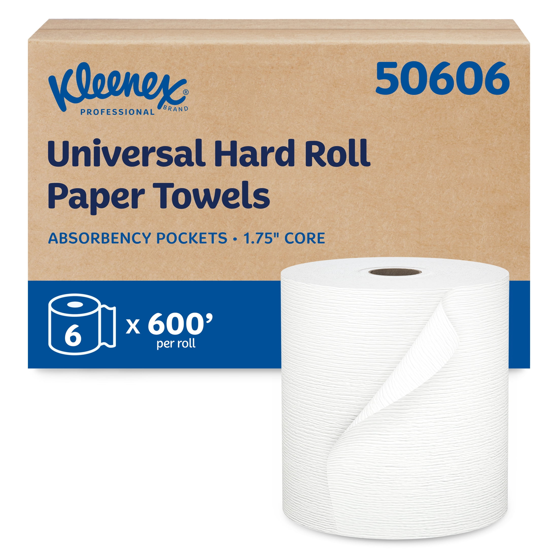 Kleenex, Hard Roll Paper Towels, 50606, 1.75 inch core, White