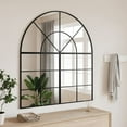 thumbnail image 1 of vidaXL Miroir Mural Noir 100x50 cm Arche Fer, 1 of 5