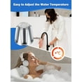 thumbnail image 7 of ABCISI 3 Set Tub Faucet Handle, Shower Knob Replacement Include C H D Flange Base and Nipple, Bathtub Knob Compatible with Price Pfister Verve Fits 5-1/2''H,12 Tooth Broach Stem (Chrome), 7 of 7