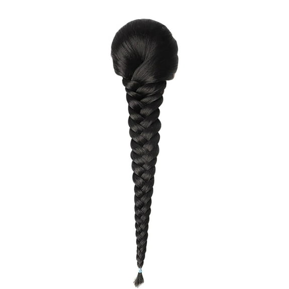 Kiplyki Elastic Net Drawstring Net Bag Fishbone Braid Wig Multi-strand Braid Ponytail