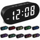 thumbnail image 1 of wonima44 FAMICOZY Small Simple Digital Alarm Clock,11 Color Options for Digits,Night Mode Auto Dim Auto Brighten,7 Adjustable Brightness,Large Numbers,Crescendo Loud Alarm for Bedroom Bedside,Black, 1 of 1