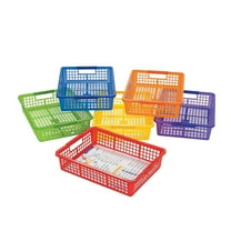 Fun Express Classroom Storage Basket, Handles, Set of 6 Piece Count 6