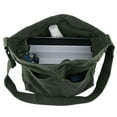 thumbnail image 3 of Canvas Hobo Crossbody Shoulder Tote Bag for Women and Men W/Multi-pocket Casual Purse Messenger Bags Travel Work, 3 of 6