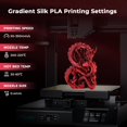 thumbnail image 4 of Filamento para impresora 3D AMOLEN Silk PLA, 1,75 mm, rojo y negro, 1 kg, 4 of 7