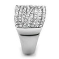 thumbnail image 4 of Luxe Jewelry Designs Stainless Steel Pave Women's Ring with Round CZ - Size 6, 4 of 4