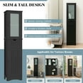 thumbnail image 4 of Resenkos Tall Floor Storage Cabinet with 2 Doors and 1 Drawer for Bathroom-Black, Bathroom Cabinets for Entryway Storage, Home Office Furniture, 4 of 8
