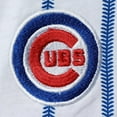 thumbnail image 3 of Infant White Chicago Cubs Pinstripe Power Hitter Coverall, 3 of 3