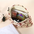 thumbnail image 2 of Unique Bargains Floral Makeup Bag Zipper Flower Cosmetic Pouch Beige, 2 of 7