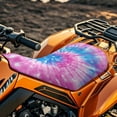 thumbnail image 4 of Uorisanigo ATV Seat Cushion Cover Compatible with 2014-2020 Polaris Sportsman 570 450 850 Blue and Pink Tie Dye Print Seat Cover Protection Fit for Most ATV, 4 of 7