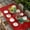 Red, variant on Red Christmas Table Cloths for 6 Foot Rectangle Tables, Xmas Tree Ball Winter Modern Art Patio Waterproof Elastic Fitted Tablecloths, Washable Rectangular Table Cover for Camping