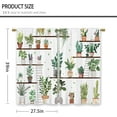 thumbnail image 3 of Boho Floral Kitchen Curtains Flower Green Plant Small Short Cafe Window Curtains Cactus Cottagecore Farmhouse Country Bathroom Window Drapes Treatment Tier Curtains 2 Panels (27.5x39 Inch), 3 of 6