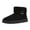 Black, variant on Women's Classic Short Snow Boots Warm Fleece Lined Winter Booties With Shearling Like Fur Cuff Suede Like Water Resistant Upper Thick Non Slip Sole
