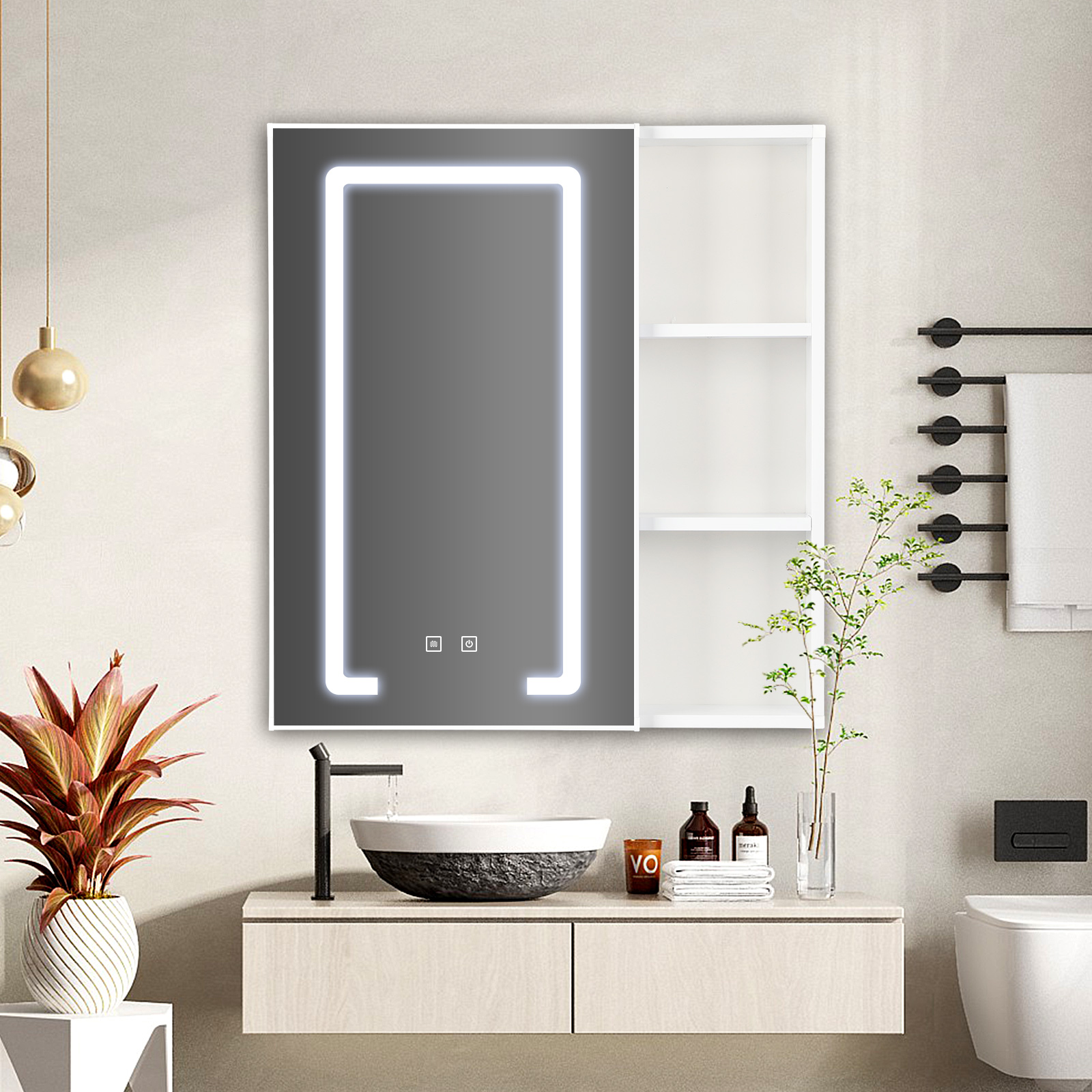 Lighted Bathroom Mirror Cabinet | Cabinets Matttroy