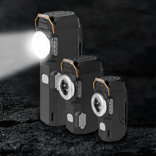 Cagogo under $5 3Pcs USB Lighter With Flashlight Windproof, USB Lighter With Flashlight, Windproof Rechargeable Electric Lighter, Outdoor Camping Survival Lighter, Plasma Arc Double Arc Lighter