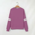 thumbnail image 4 of NAISIBABY Girls Fleece Sweatshirt, Striped Soft Loose Long Sleeve Casual Pullover Tops Clothes Purple 12T, 4 of 6