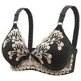 thumbnail image 2 of Bras for Women Plus Size Front Closure Full Coverage No Underwire Bras for Seniors Comfort Wireless Front Close Push up Bras with Back Support Lace Sleeping Everyday Bras, 2 of 3