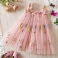 thumbnail image 5 of Rggeeun Toddler Girls Sleeveless V-Neck Embroider Princess Dress Dance Party Floral Tulle Dresses Clothes Birthday Casual Sundress, 5 of 8