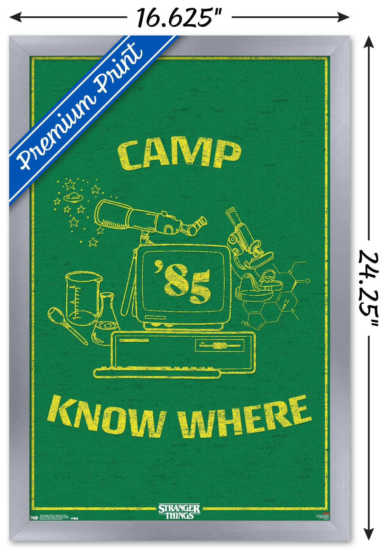 Netflix Stranger Things: Season 3 - Camp Know Where Wall Poster, 14.725" x 22.375" Framed
