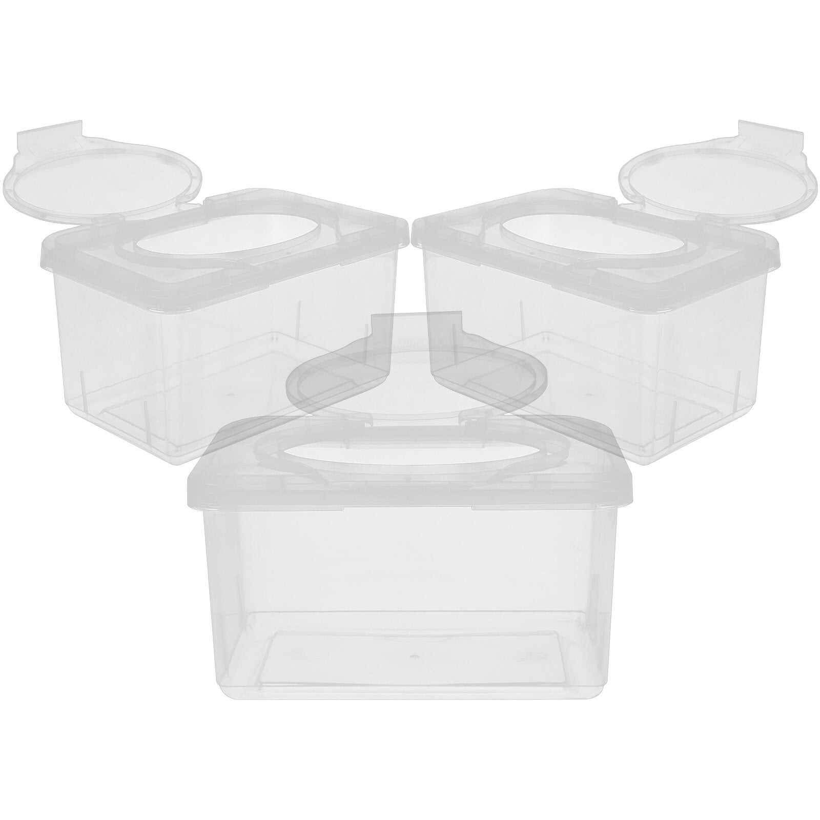 NUOLUX 3Pcs Portable Baby Wipes Dispensers Wet Tissue Containers Wet