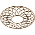 thumbnail image 2 of 16"OD x 5 1/2"ID x 3/8"T Cannes Wood Fretwork Pierced Ceiling Medallion, Alder, 2 of 3