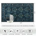 thumbnail image 5 of Balacho Farmhouse Floral Bohemian Faux Wool Area Rug, 4' x 6', Dark Blue, 5 of 8
