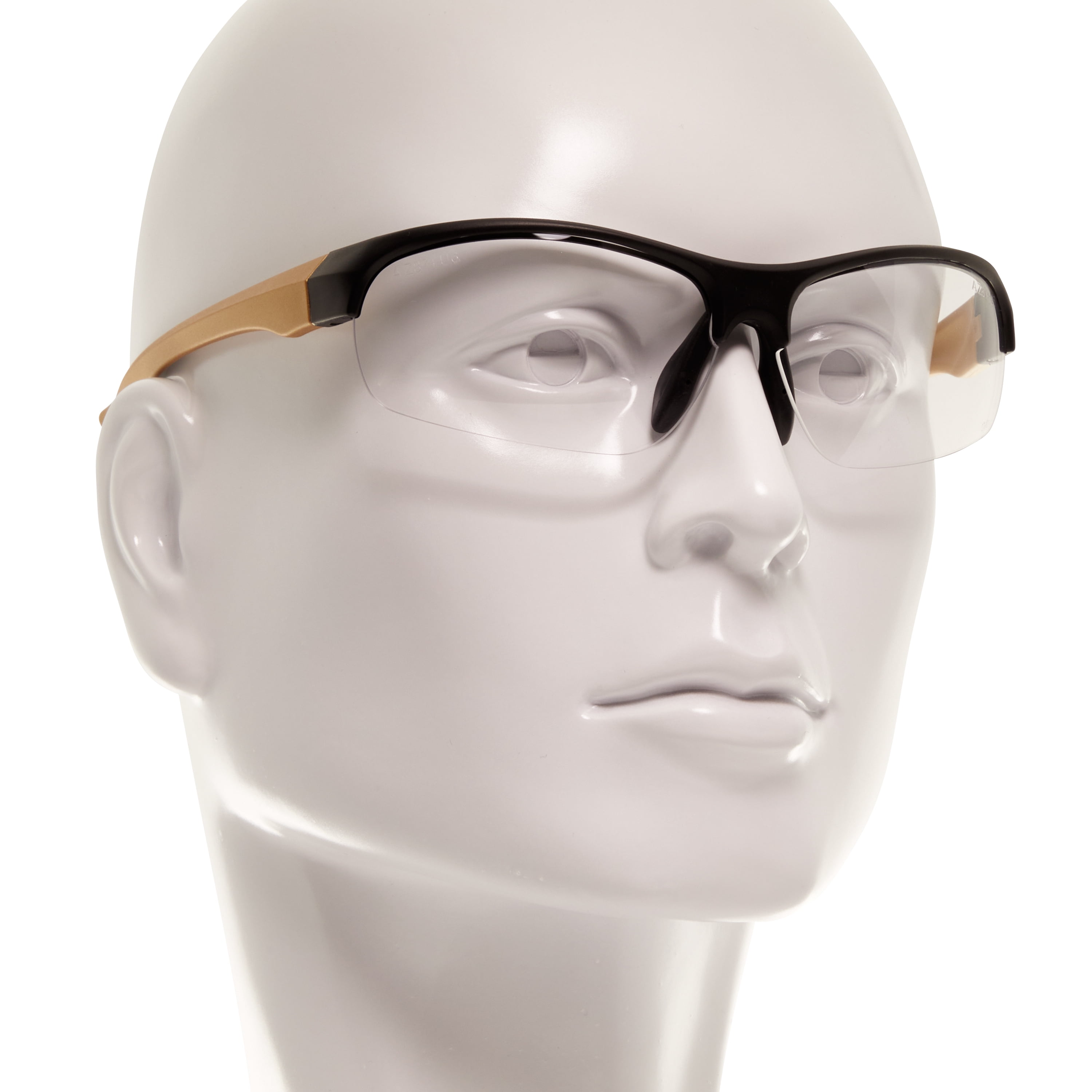 Girls With Guns Devotee Protective Shooting Safety Glasses, Clear Lenses, Anti-Scratch/Fog/Uv Coated, Ansi Z87+ & Ce Rated, Gold/Brown