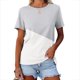 thumbnail image 2 of Camiseta de Manga Corta de Cuello Redondo, Casual para la Primavera Y la Fiesta de la Mujer de los Tops de Verano, 2 of 4