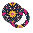 thumbnail image 2 of Daiia Cinco De Mayo Floral Stool Covers Round,Round Bar Stool Covers Waterproof Bar Chair Covers Washable Stool Cushion Slipcover for 12-14 Inch Chair-12 inch, 2 of 7