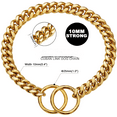 thumbnail image 2 of Gold Dog Chain Collar 10MM Choke Collar Stainless Steel Metal Collars Silp Choker Chain for Small Medium Dogs (12inch), 2 of 7