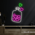 thumbnail image 3 of Glowneon Heart Vase Neon Sign, Heart Led Sign, Bedroom Wall Decor, 3 of 5