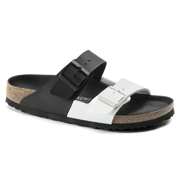 Birkenstock Arizona Split Narrow Unisex Shoes Size 11, Color: Black/White