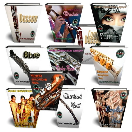WOODWINDS TOTAL MEGA Bundle - 11 Large Authentic Essentials WAVE/Kontakt Samples Studio Libraries