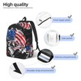 thumbnail image 4 of Lsque Largemouth Bass Fish in USA Pattern Canvas Daypack, Durable Backpack, High-quality Versatile Backpack,Vintage Compact Backpack-Medium, 4 of 6