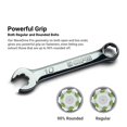 WaveDrive Stubby 18 mm Combination Wrench with Regular Bolts and