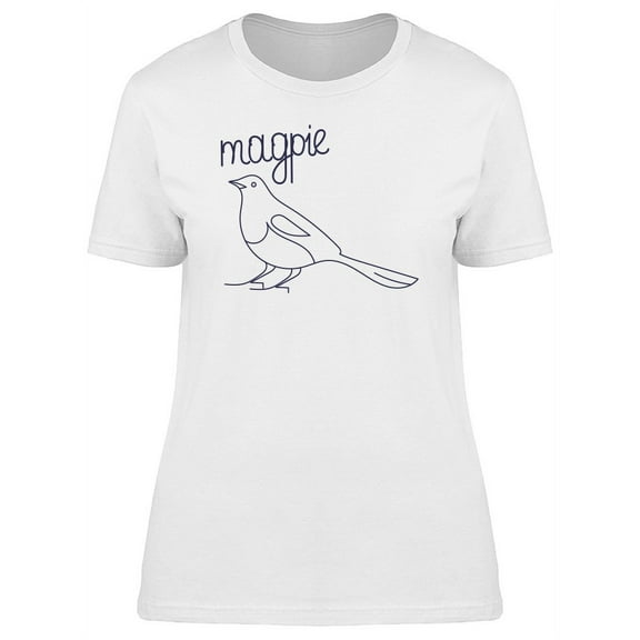 Magpie Bird Silhouette Tee Women's -Image by Shutterstock